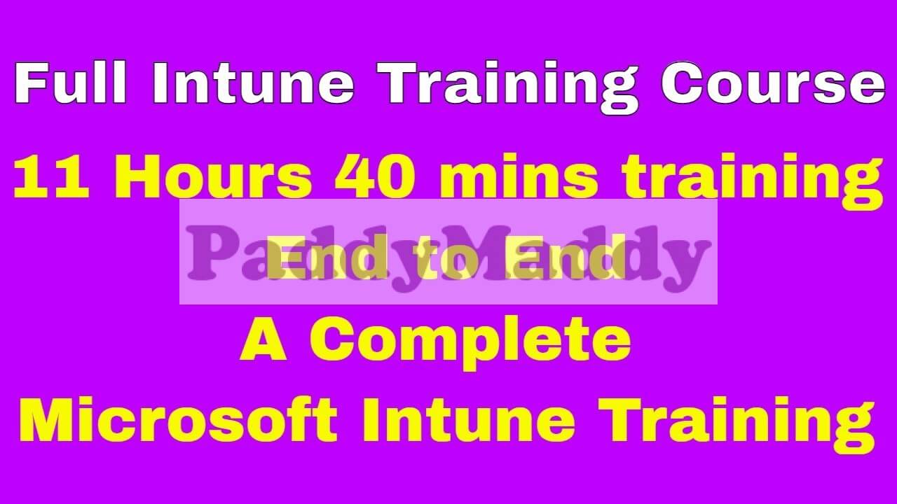 Microsoft Intune Training For Beginners Free Tutorial Youtube Playlist ...